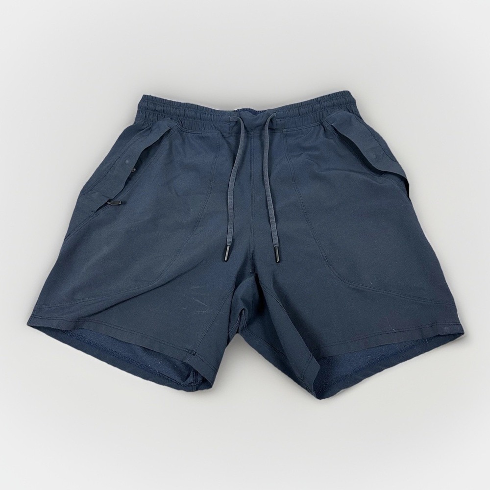 Lululemon License To Train Shorts Mens Size Small Navy Impact Linerless Gym 6.5